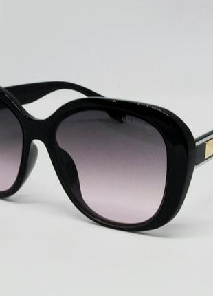 Valentino модные женские солнцезащитные очки черные линзы серо розовый градиент