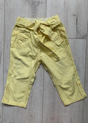 Желтые штаны летние брюки