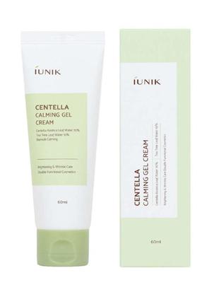 Заспокійливий крем-гель для обличчя iunik centella calming gel cream 60 ml