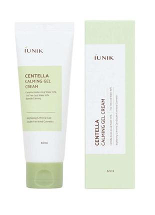 Успокаивающий крем-гель для лица iunik centella calming gel cream 60 ml1 фото