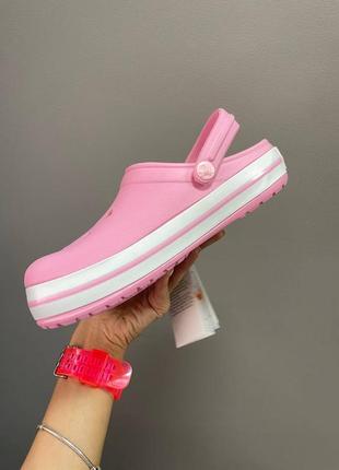 Жіночі літні  рожеві  шльопанці crocs 🆕 тапочки крокс4 фото