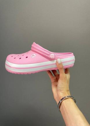 Жіночі літні рожеві шльопанці crocs 🆕 тапочки крокс10 фото