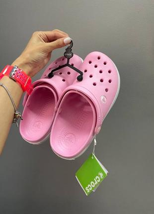 Жіночі літні рожеві шльопанці crocs 🆕 тапочки крокс1 фото