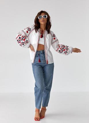 Жіноча вишиванка накидка, блуза кардиган, женская вышиванка накидка, накидка с вышивкой, вышитая рубашка