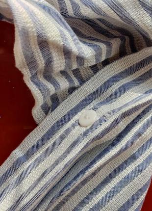 Tk блуза жіноча 46 р м літня віскоза в полоску блакитно-біла нова2 фото