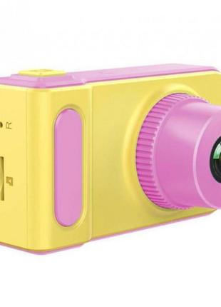Дитячий цифровий фотоапарат smart kids camera v7 baby t1. колір: рожевий