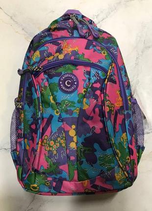 Рюкзак шкільний для дівчинки різнокольоровий california