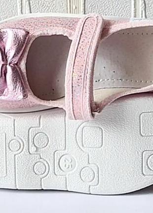 Детские тапочки для девочки текстильные валди waldi алина бант светло-розовые3 фото