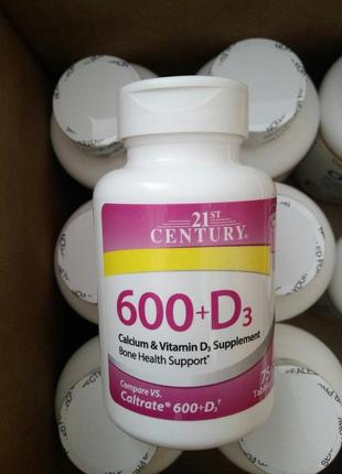 21st century кальцій 600 d3, добавка з кальцієм і вітаміном d3, 75 таблеток