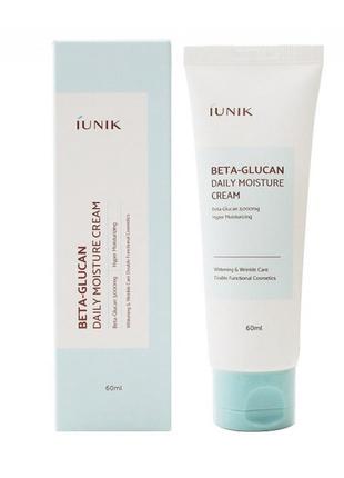 Крем для обличчя з бета-глюканом iunik beta glucan daily moisture cream 60 ml1 фото