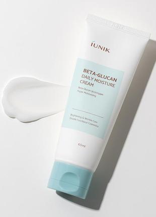 Крем для обличчя з бета-глюканом iunik beta glucan daily moisture cream 60 ml3 фото