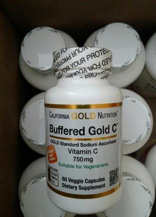 Буферизований вітамін c в капсулах, 750 мг, 60 рослинних капсул1 фото