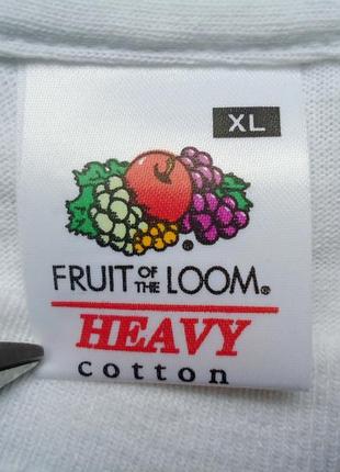 Футболка  белая  fruit the loom (xl) cotton4 фото