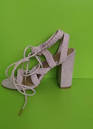 Босоножки на завязках нюдовые red kiss, 5/3810 фото