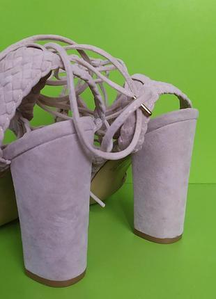 Босоножки на завязках нюдовые red kiss, 5/386 фото