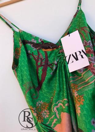 Zara 💚плаття плаття сукня міні га тонких бретелях2 фото