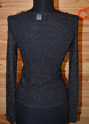Блуза з люрексом від h&m. колір чорний+золото5 фото