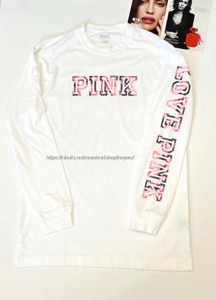 Реглан pink victorias secret лонгслив футболка виктория сикрет2 фото