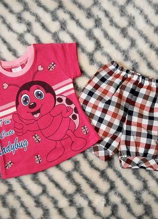 Летний костюм для девочки турция р 74