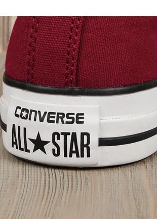 Кеды converse (низкие бордовые) все размеры3 фото