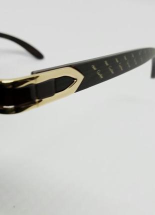 Cartier мужские солнцезащитные очки коричневый градиент в золотой металлической оправе10 фото