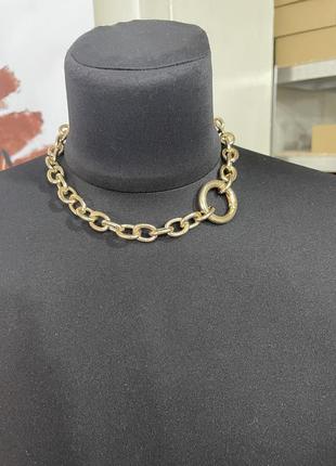 Стильное ожерелье с овальными звеньями2 фото