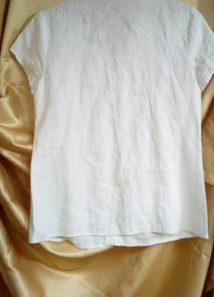 Лляна блуза з рюшами6 фото