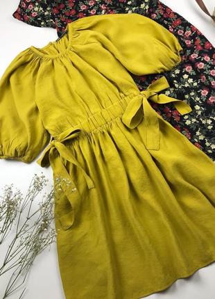 Стильна сукня гірчичного кольору від zara