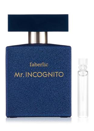 Пробник туалетной воды для мужчин mr. incognito faberlic  34153