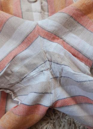 Стильный льняной комбинезон с шортами в полоску,new look,  p. 38-407 фото