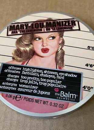 Thebalm mary-lou manizer люминайзер, хайлайтер, тіні