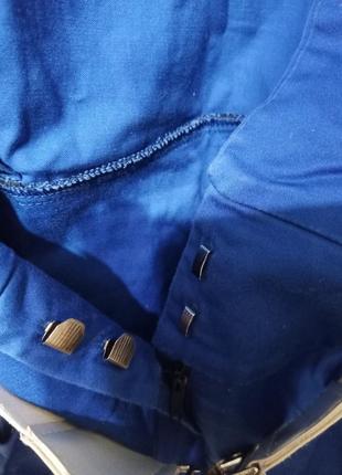 Летний комбинезон с шортами цвета электрик эксклюзивный яркие шорты костюм синий однотонный7 фото