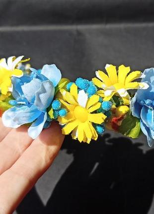 Обруч з квітами с цветами5 фото