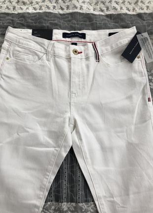 Джинсы белые, скинни skinny белые штаны tommy hilfiger оригинал4 фото