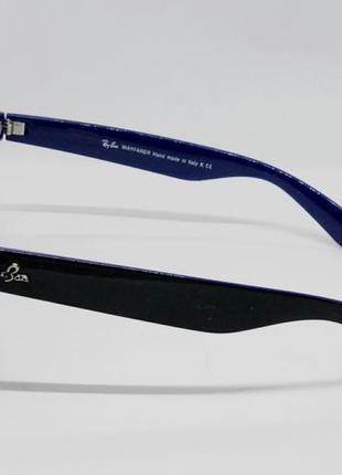 Ray ban wayfarer 2140 окуляри унісекс сонцезахисні чорно сині з градієнтом3 фото