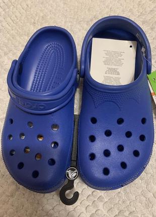 Синие сабо crocs 34р