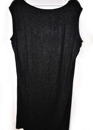 Маленьке чорне плаття-туніка з сріблястим напиленням4 фото