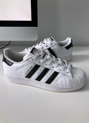 Актуальные белоснежные кроссовки adidas superstar