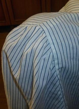 Зручна смугаста легка блузка-сорочка, весна-літо,рукав 3/45 фото