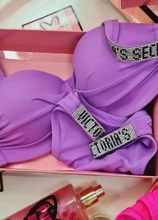 Раздельный купальник victoria's secret брендовый купальник лавнда лавандовый купальник балконет анжелика бандо анжеліка