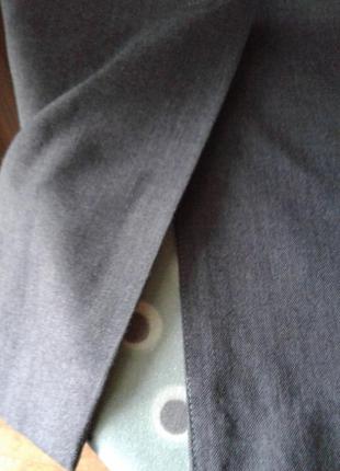 Базовая строгая классическая серая юбка миди  со шлицей винтаж ссср батал8 фото
