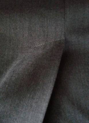 Базовая строгая классическая серая юбка миди  со шлицей винтаж ссср батал9 фото