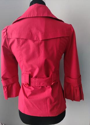 Куртка пиджак жакет хлопок размер xs красный2 фото