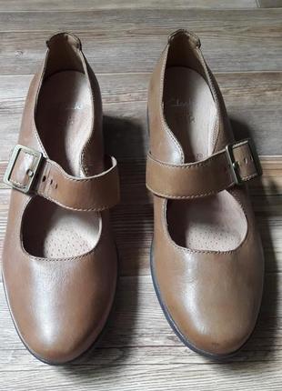 Туфли кожаные clarks 25,5-26 см