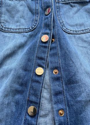 Крутое джинсовое платье на кнопках river island 10лет3 фото