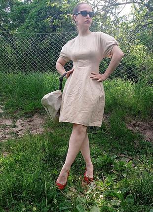 Сукня платье лен хлопок cos s ка летнее платье