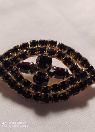 Вінтажна гранатова брошка