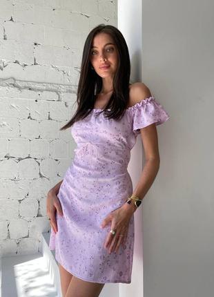 Плаття міні льон є в 2х кольорах