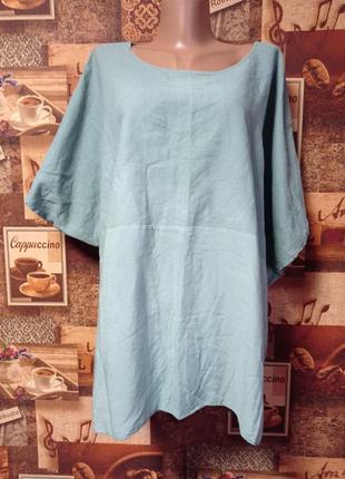 Льнянa блузка ,італія,one size