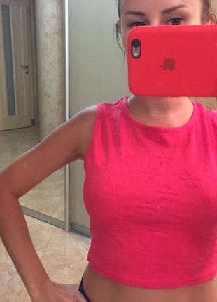 Розовая майка